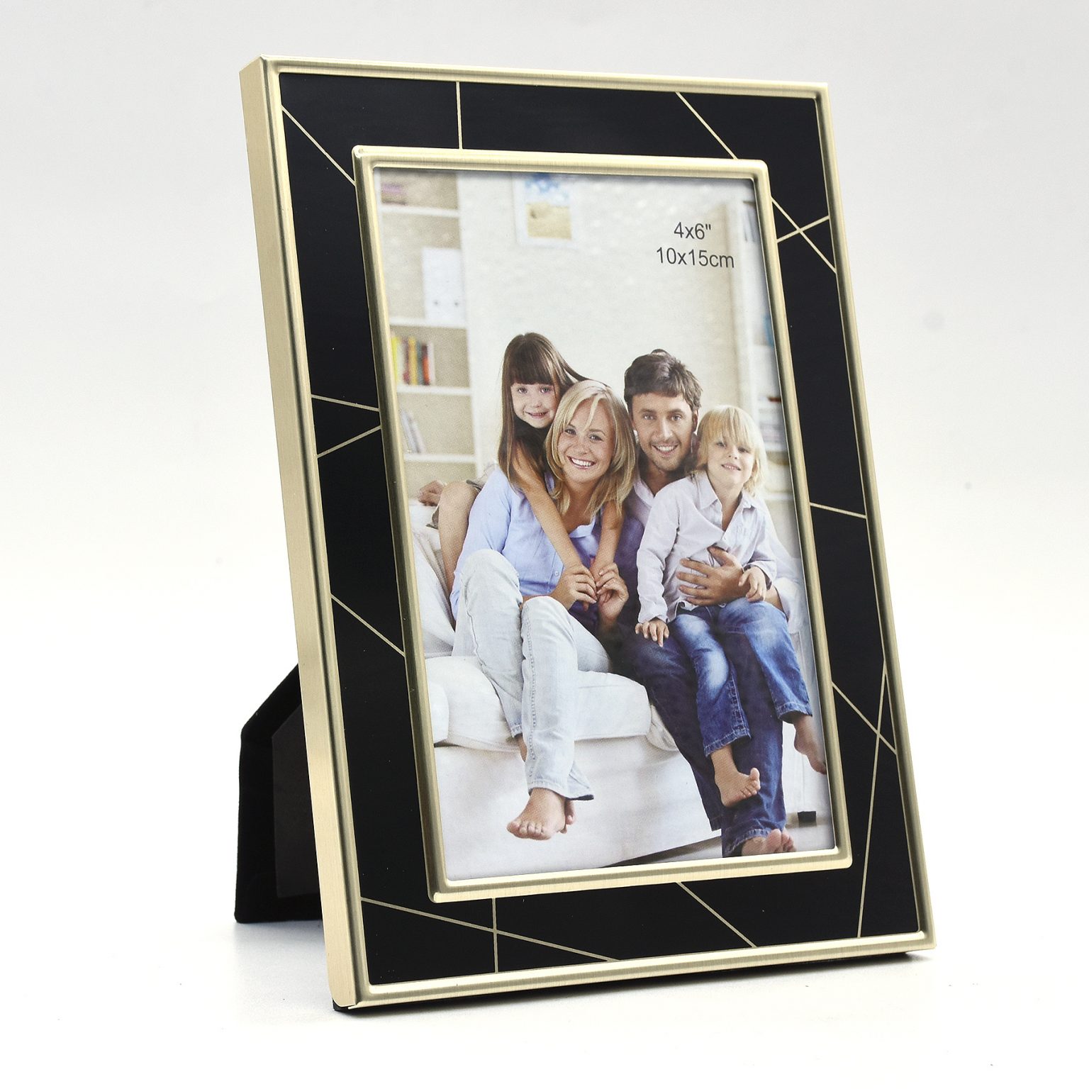 Metal Frame Gold Black